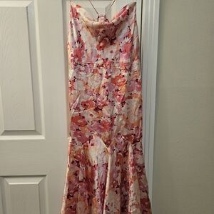 Banana Republic Pink and Orange Floral Dress
